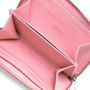 Burberry Pink ZIP Lola Wallet Check Primrose MN Quilted